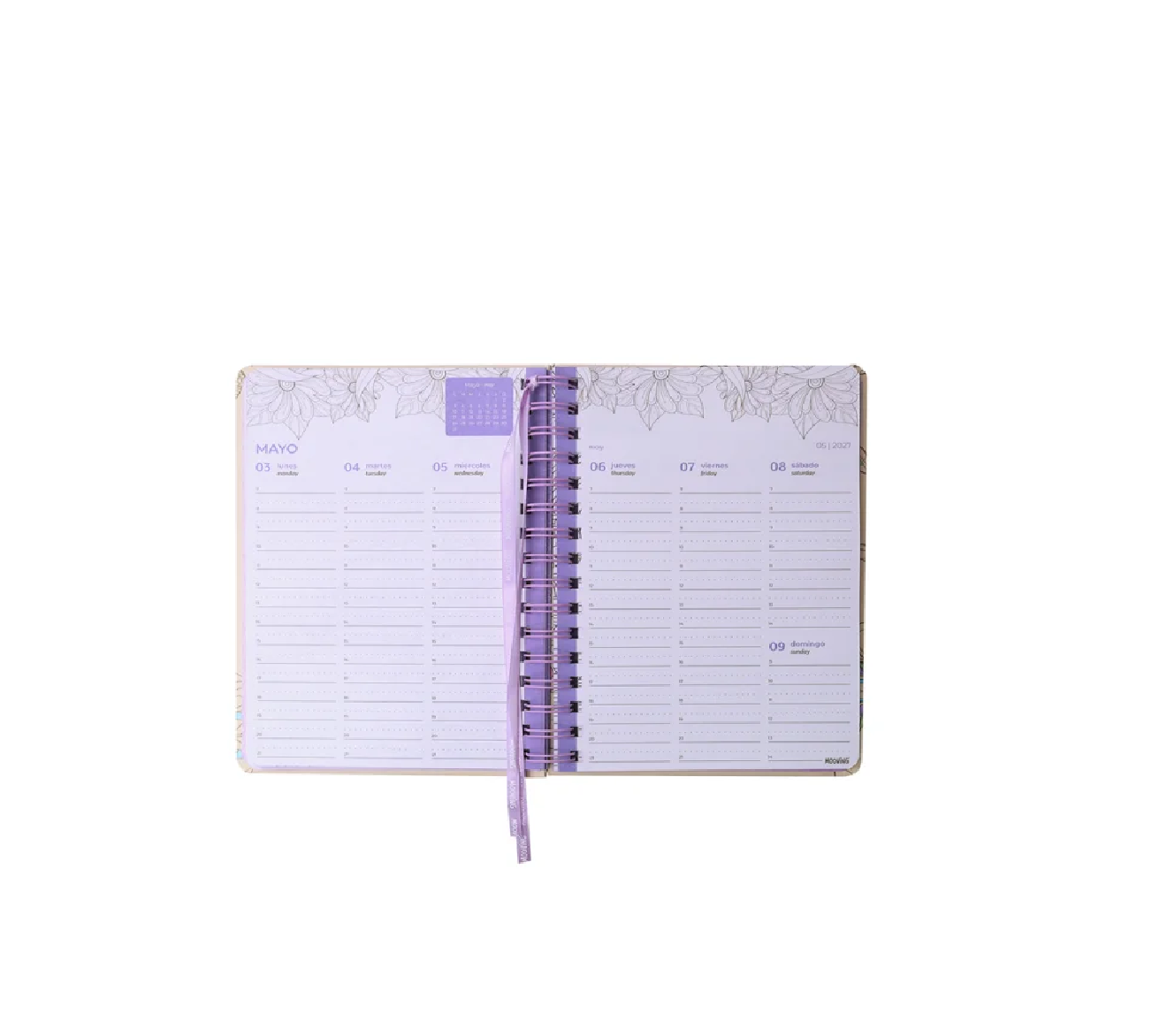 Agenda Mooving The Coloring by Car Pintos 2027 semanal