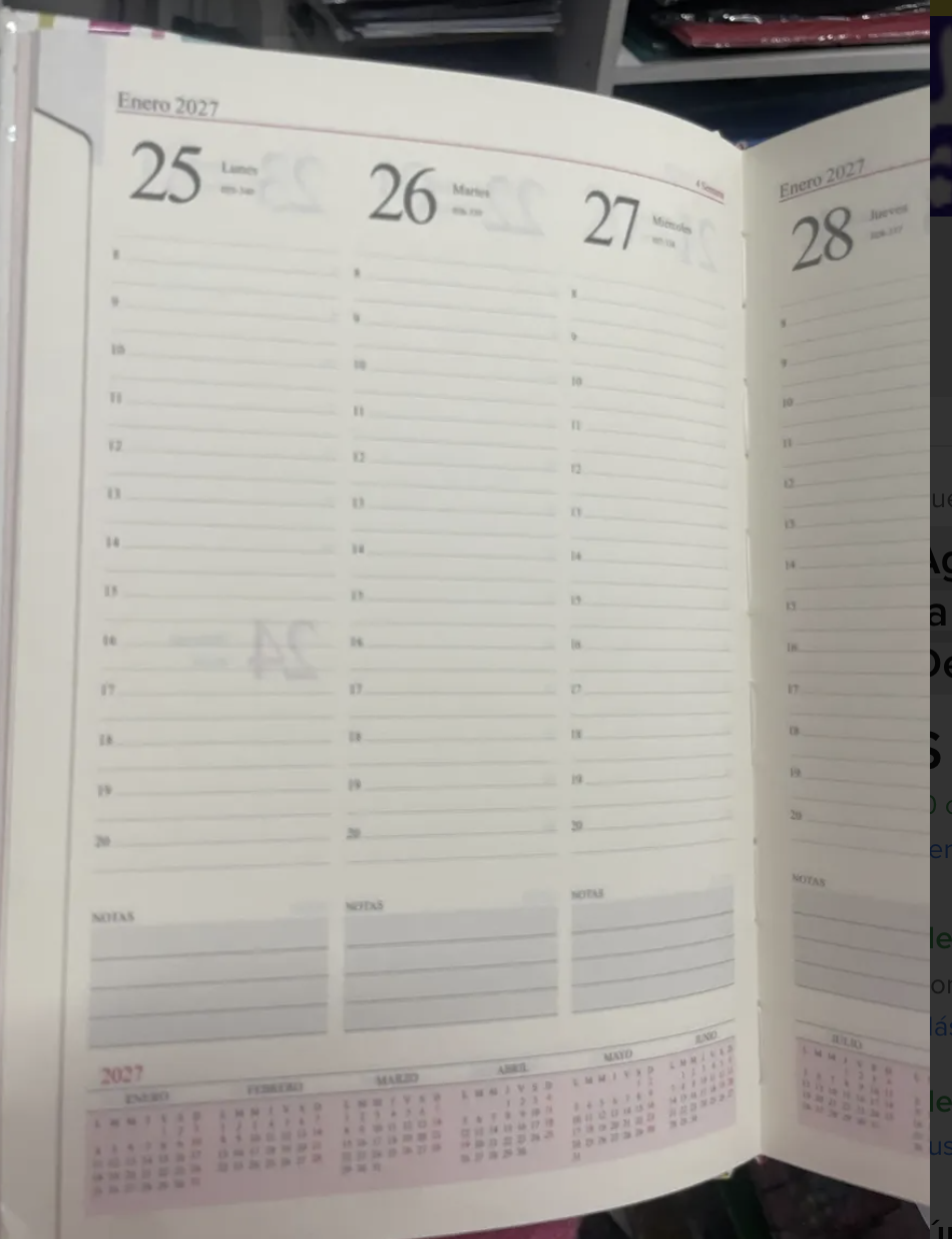 Agenda A5 Semana A La Vista Omega 2027 Varios Flores De Primavera 2027