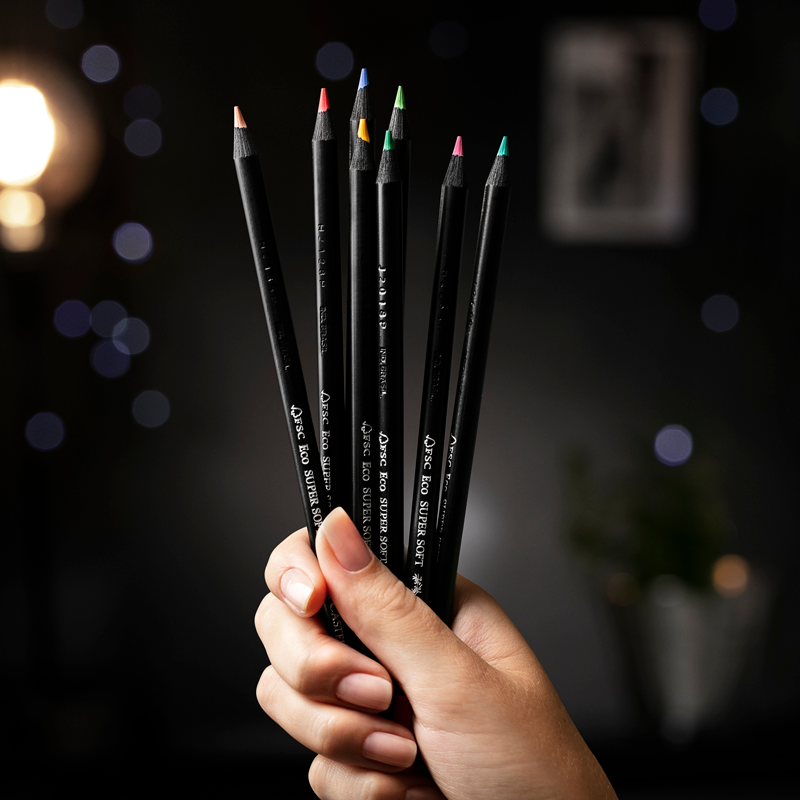 24 ECOLAPICES DE COLOR SUPERSOFT