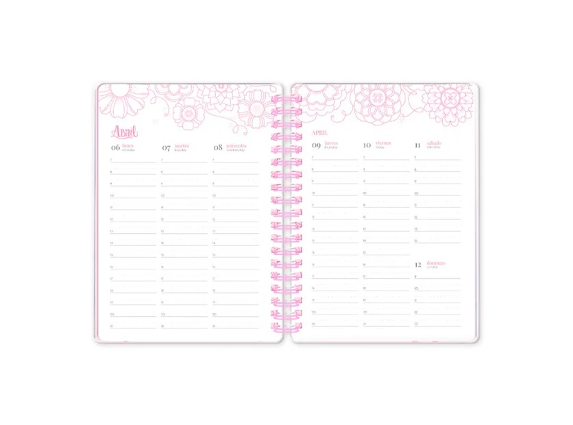 Agenda  Mooving The Coloring Planner semana a la vista