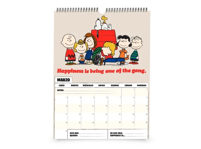 Calendario Snoopy Mooving