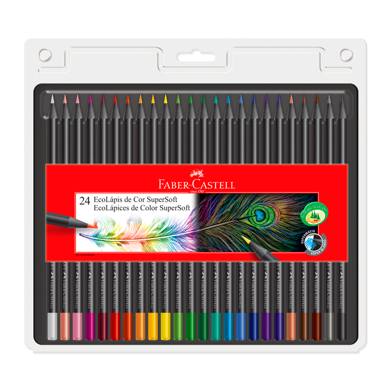 24 ECOLAPICES DE COLOR SUPERSOFT