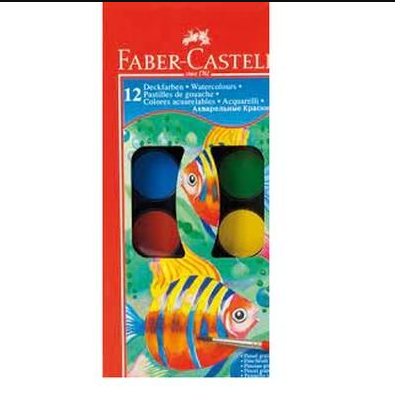 Acuarelas 12 colores Faber-Castell