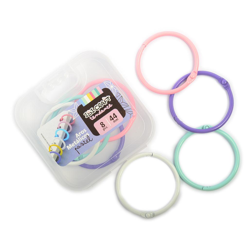 Aros Metálicos Pastel 8x44mm Ibi Craft