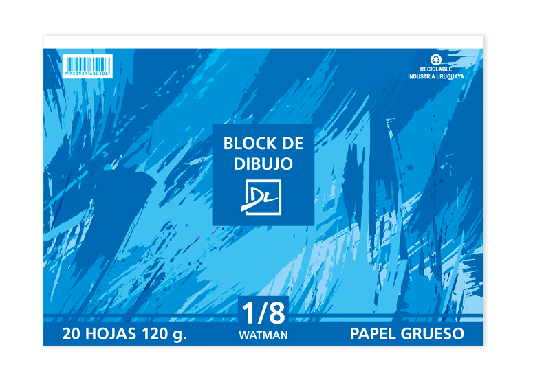 BLOCK DE DIBUJO 1/8 120 GR 20 HOJAS