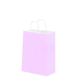Bolsa de Papel Chica Lila Pastel con Asa x12