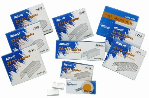 BROCHES 26/6 GALVANIZADOS CAJA DE 1000 UNDS