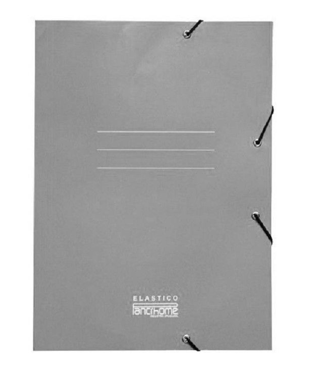 CARPETA OFICIO CON ELASTICO COLOR GRIS