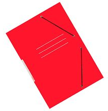 CARPETA OFICIO CON ELASTICO COLOR ROJO