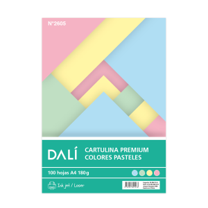 Cartulina Colores Pastel A4 x100 DALI 180gr