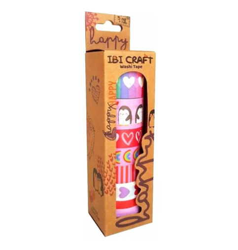 Cinta Adhesiva Decorativa Washi Tape Happy X 8