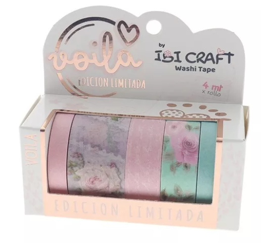 Cinta Adhesiva Decorativa Washi Tape Roses 5 X 4 Mts