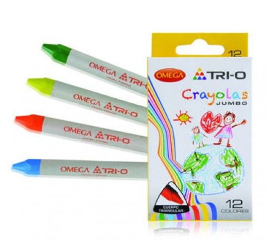 CRAYOLAS JUMBO CUERPO TRIANGULAR DE 12