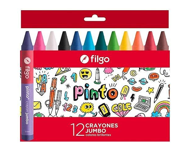 Crayones Jumbo 12 Colores Filg