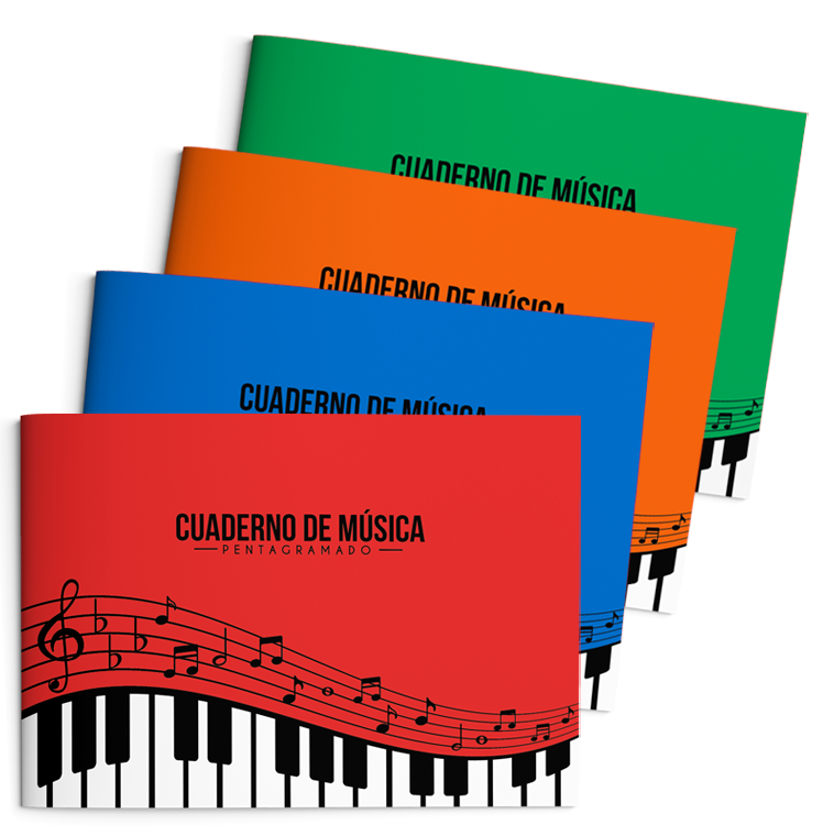CUADERNO DE MUSICA PENTAGRAMADO