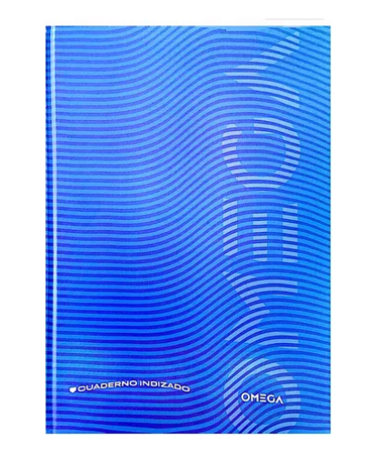 CUADERNO TAPA DURA OMEGA, FORMATO B5, 120 HOJAS, INDIZADO