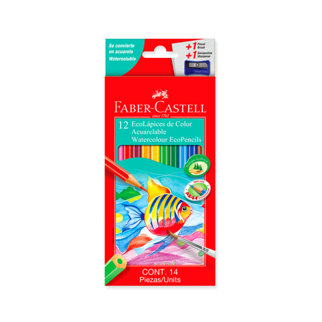 Ecolapices de Color Acuarelable X12 Faber