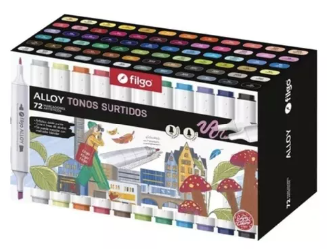 Filgo Alloy Sketch Doble Punta Set X72 Unidades