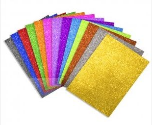 GOMA EVA CON  GLITER 50X40CM