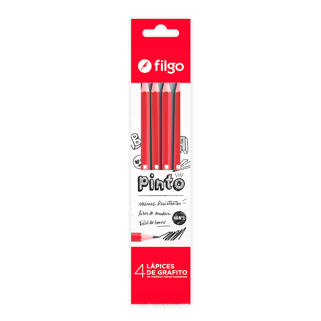 Lapiz de Grafito Filgo x 4 u.