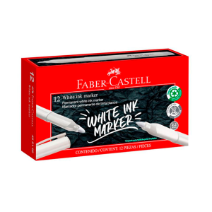 Marcador Permanente Blanco, Faber Castell X Unidad