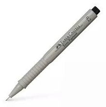 MARCADOR PERMANENTE ECCO PIGMENT 0,2 FABER CASTELL NEGRO