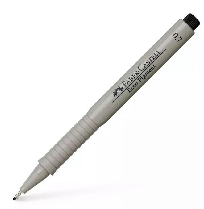 MARCADOR PERMANENTE ECCO PIGMENT 0,7 FABER CASTELL NEGRO