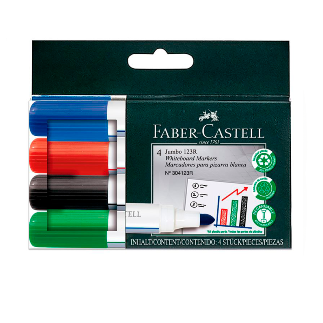 Estuche J123 Pizarra Jumbo x4 Faber-Castell