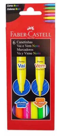 Marcadores X6 Neón Faber Castell - Papelería Bonita
