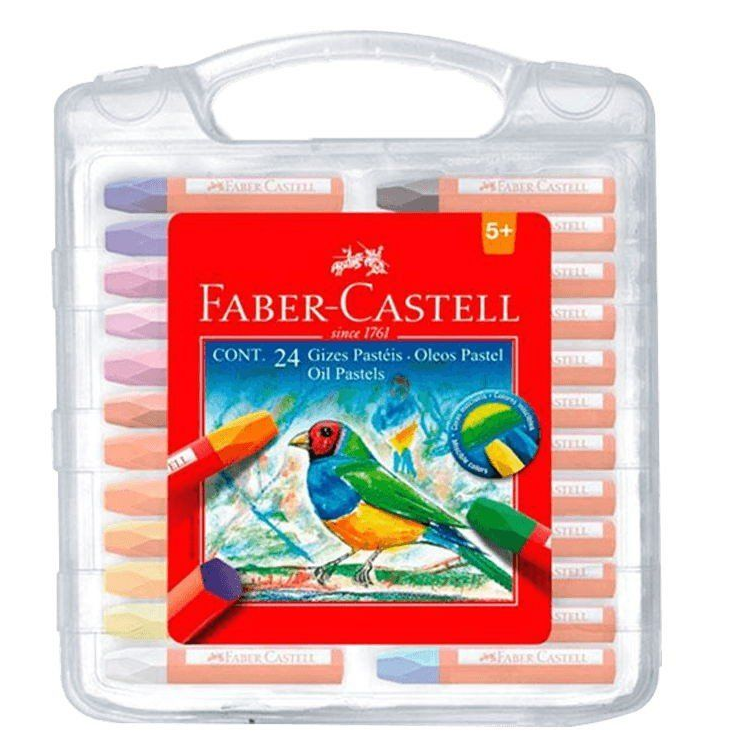 OLEOS PASTEL 24 COLORES CON VALIJA PLASTICA