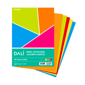 Papel Fotocopia Colores Fuertes DALI X 100