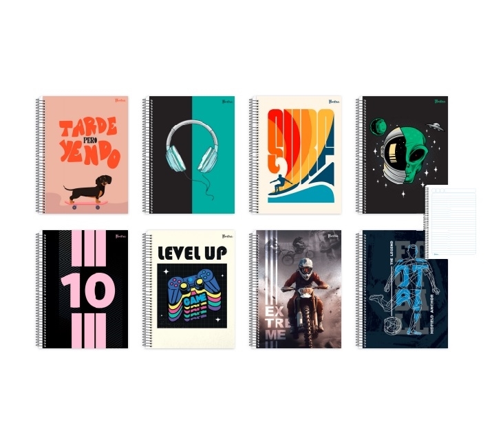 Pack X4 Cuadernolas 96 H Tapa Dura  Ilustra