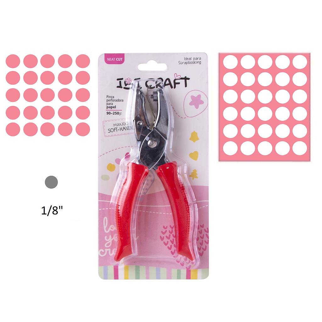 Pinza Perforadora Ibi Craft Circulo 3 mm, P/PAPEL (90-250grs.), CUERO, GOMA EVA