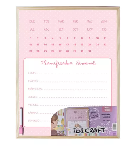 Pizarra Planificador Semanal Magnética Ibi Craft