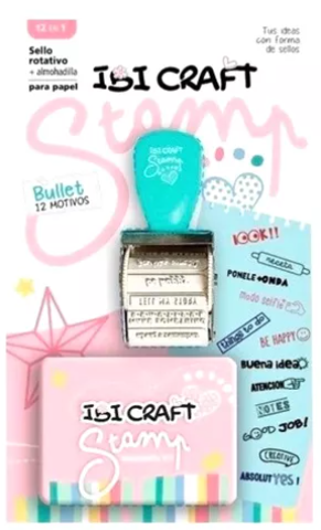 Sello Rotativo Ibi Craft Con 12 Diseños Motivacionales
