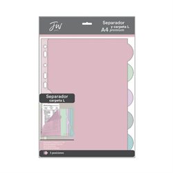 Separador en L A4 FW x5 Pastel