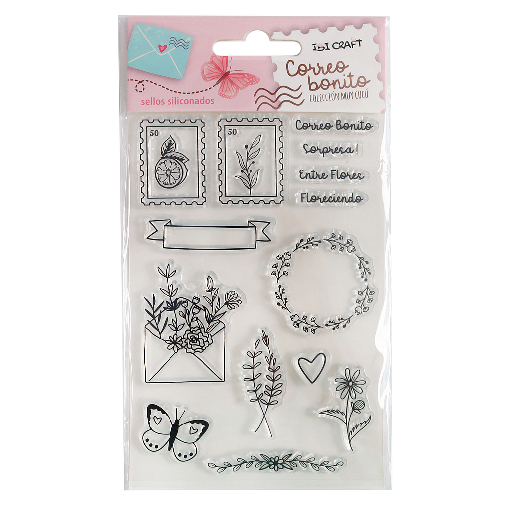 Set De Sellos Siliconados Correo Bonito Ibi Craft