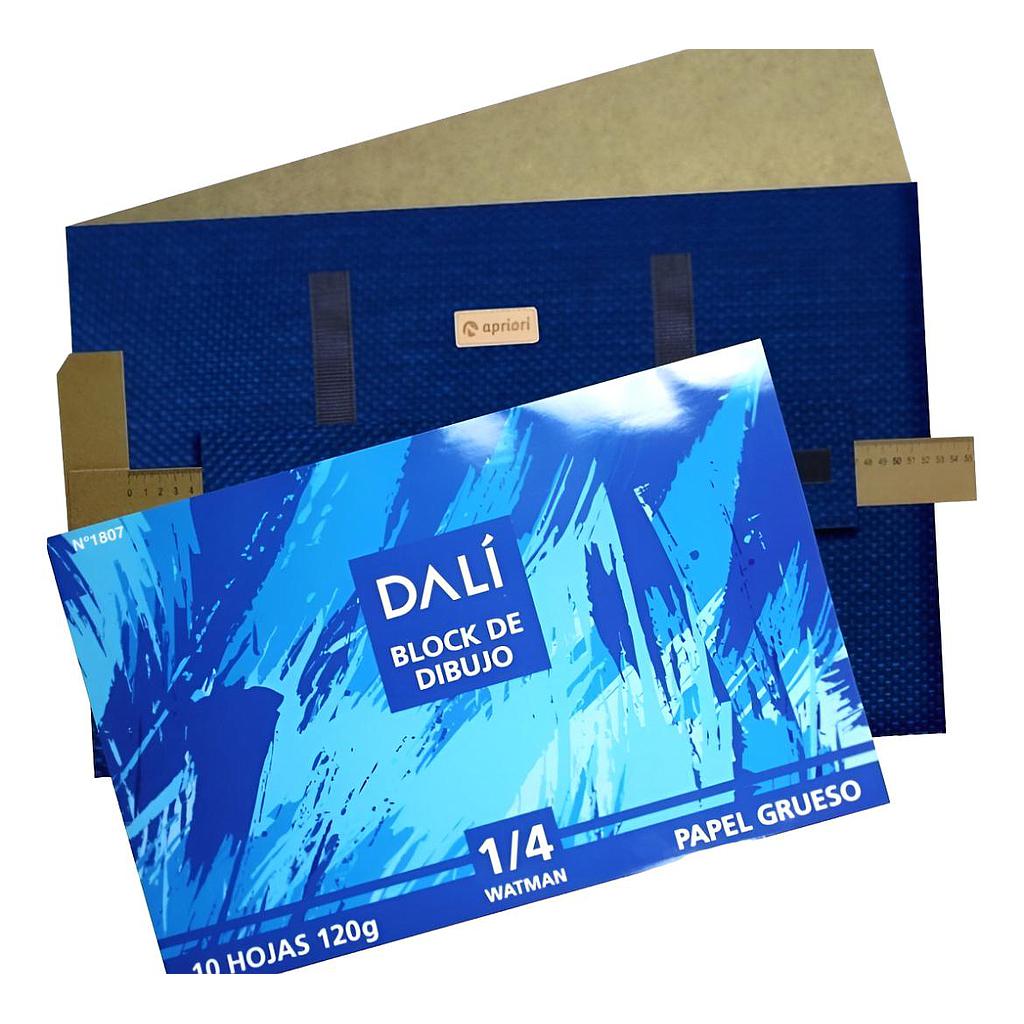 SET TABLA 1/4W+FUNDA+REGLA Y BLOCK DE DIBUJO