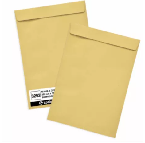 SOBRE OFICIO 235X120 MM PACK 100 UNDS