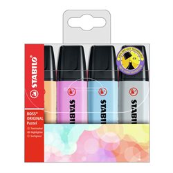 Resaltador Stabilo Boss Pastel x4 Bis