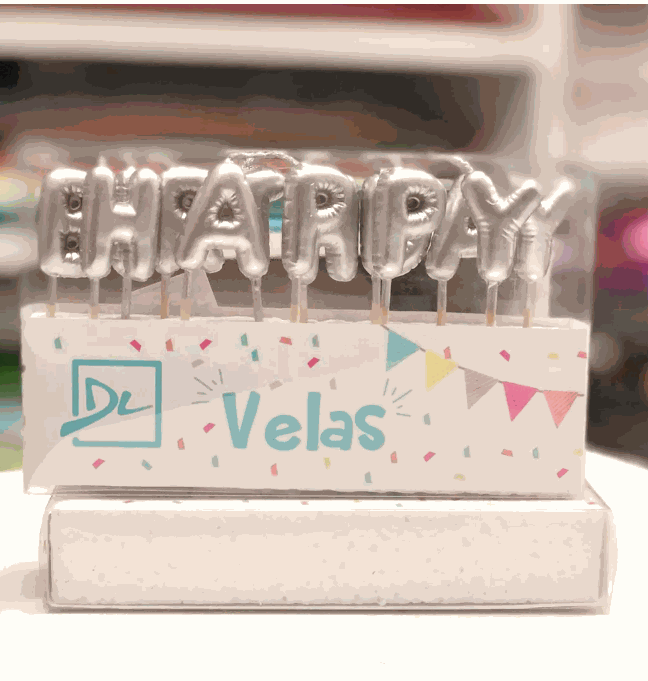 VELA DE CUMPLEANOS CON FRASE FELIZ CUMPLEANOS