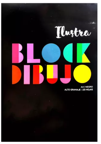 Block A4 De Cartulina Negra Para Dibujo 20 H