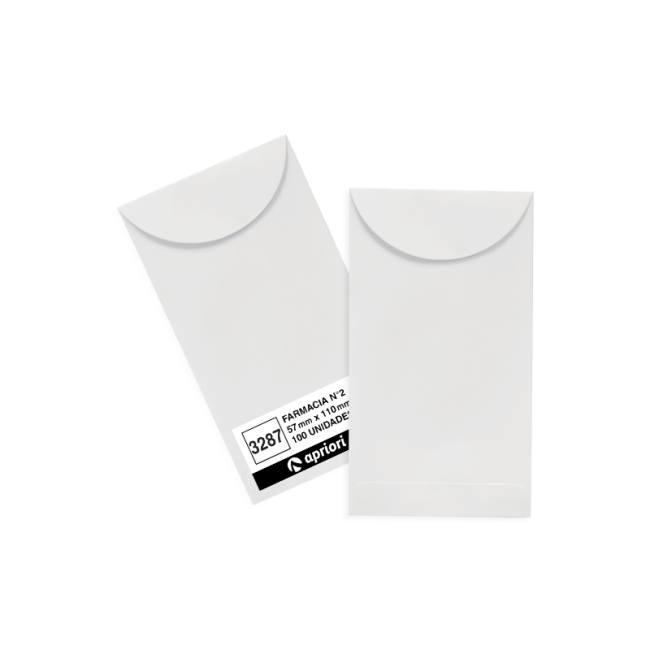 Sobre Farmacia N°2 B 57mm x 110mm Apriori x100