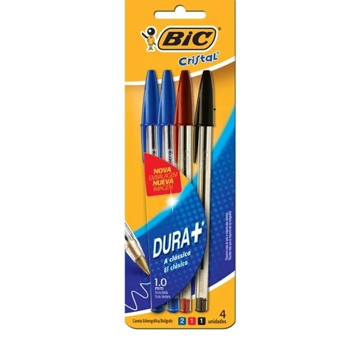 Bolígrafo BIC cristal 4 unidades