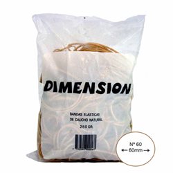Bandas Elásticas Dimensión Nº60 Bolsa 250g