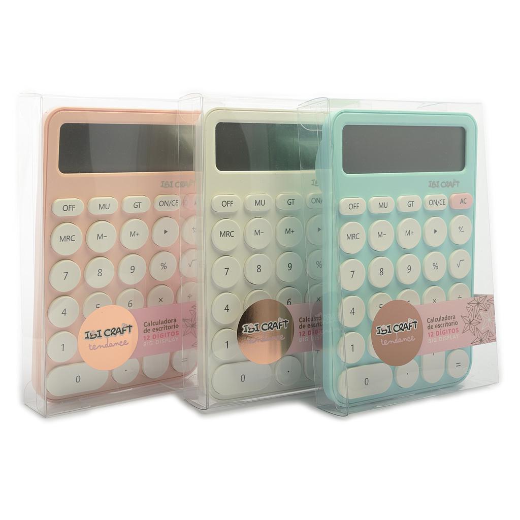 CALCULADORA IBI CRAFT TENDANCE, BIG DISPLAY 12 DÍGITOS