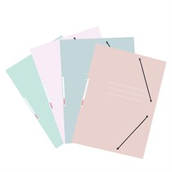 Carpeta con elastico oficio pastel