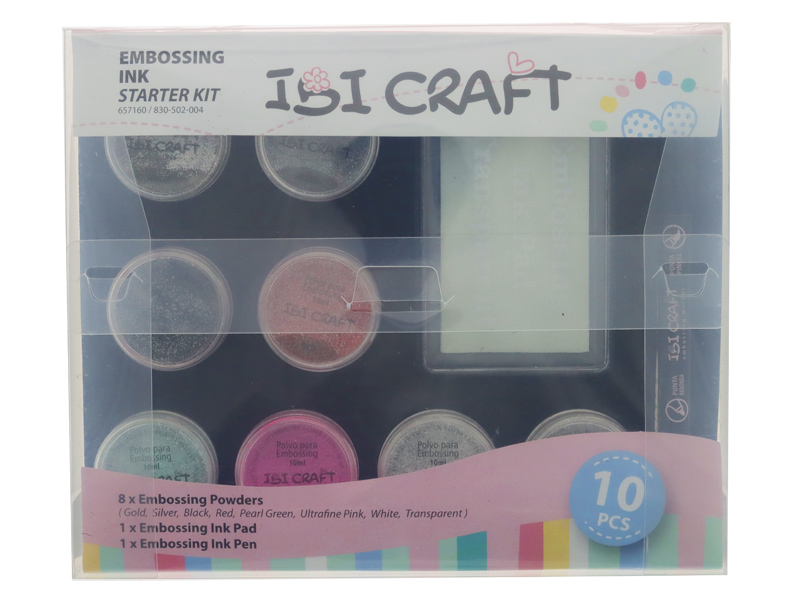 KIT DE INICIO GRABADO EN TINTA Y POLVO Embossing Ibi Craft