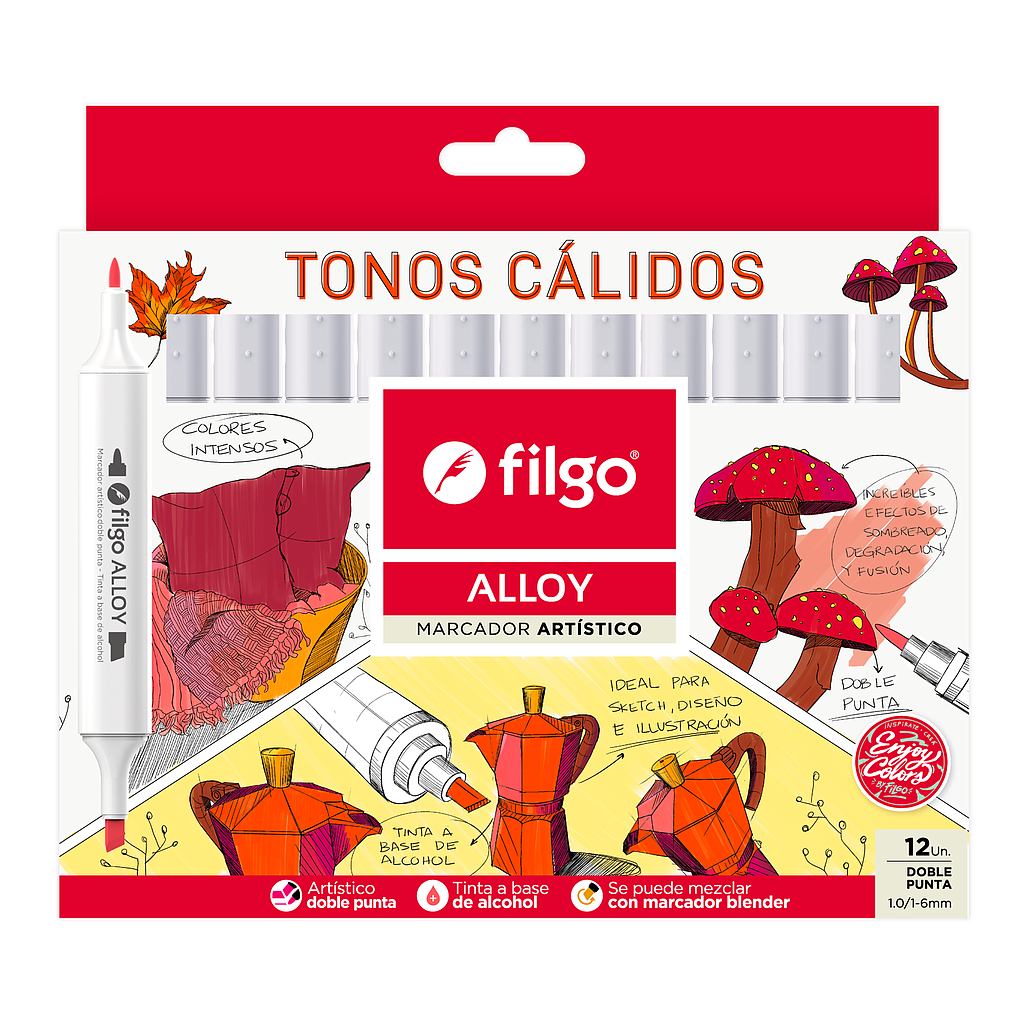 Marcador Alloy Tonos Calidos