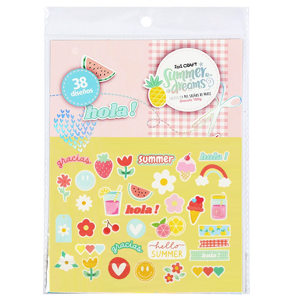 SET DE 38 TROQUELES IBI CRAFT, COLECCIÓN "SUMMER DREAMS